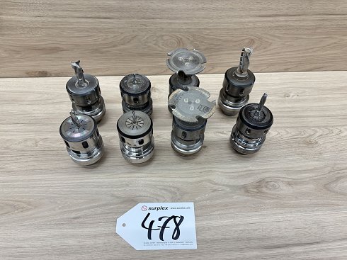 Lot HSK 63F holders with tools