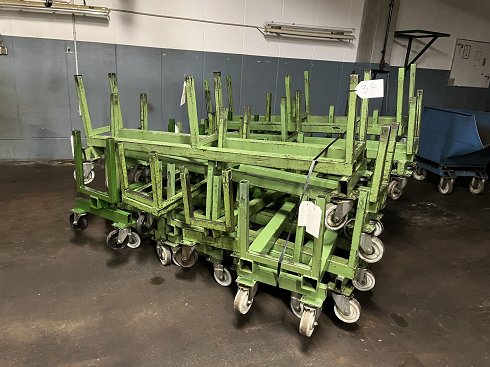 Lot bar transport trolleys