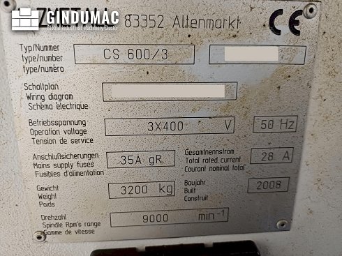 &#x27a4; Venta de Alzmetall CS 600/3 usados | gindumac.com