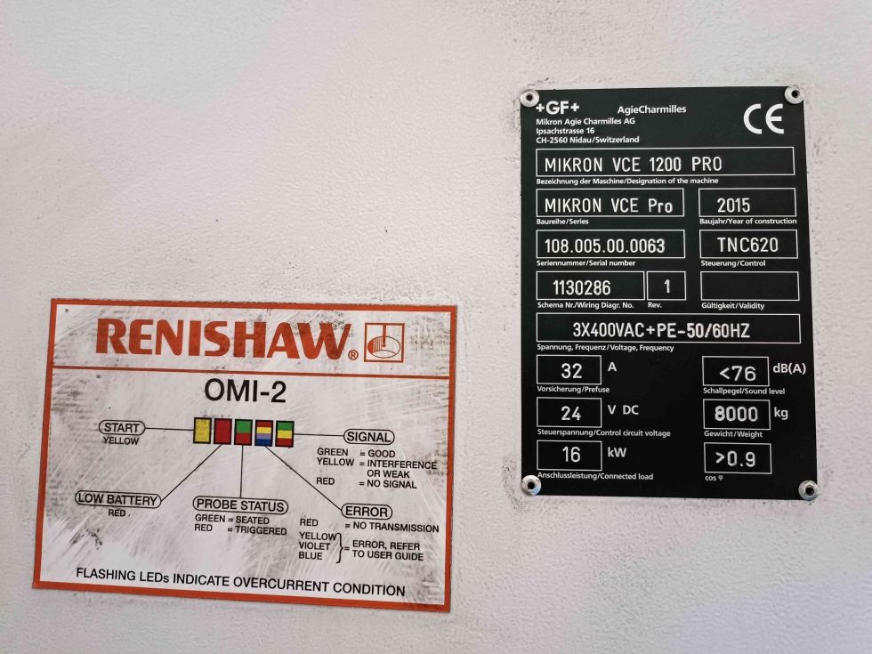 CENTRO MECANIZADO MIKRON VCE 1200 Pro