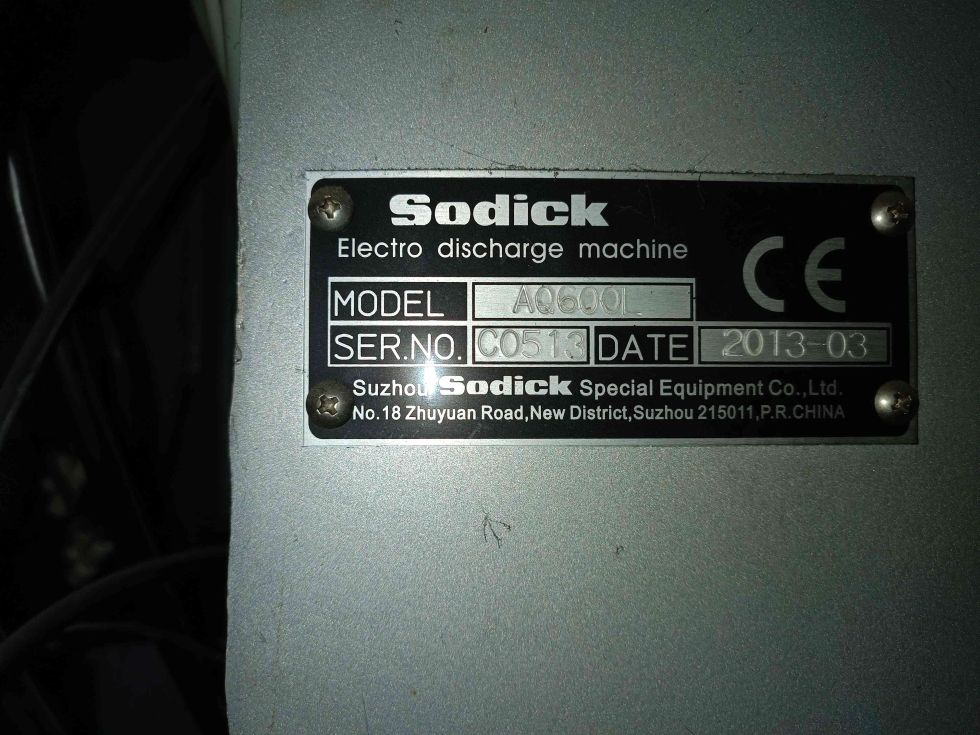 Electroerosión por hilo cnc sodick aq600l