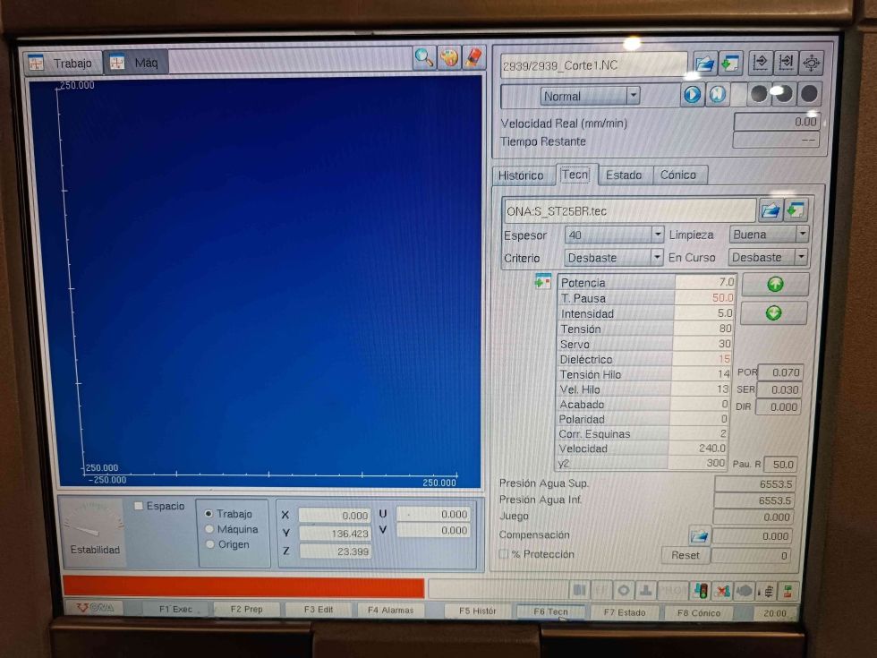 Electroerosión por hilo cnc ona af25