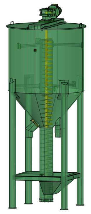 Mezclador Vertical. Solo planos para manufactura.