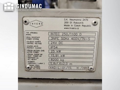 &#x27a4; Venta de INVERA Intec 250/1110 usados | gindumac.com