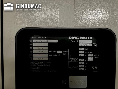 &#x27a4; Venta de DMG MORI ecoTurn 450 V1 usados | gindumac.com