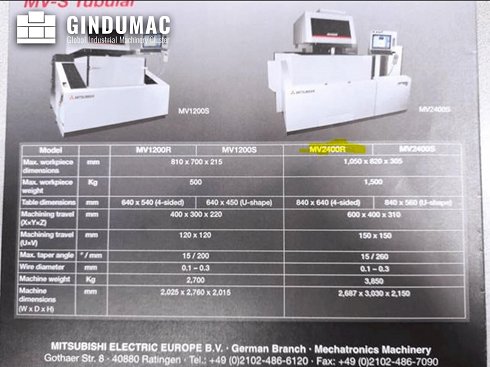 &#x27a4; Venta de Mitsubishi Electric MV2400R usados | gindumac.com