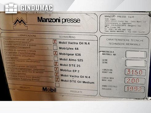 &#x27a4; Prensas usadas RAVNE Manzoni 315 en venta | gindumac.com