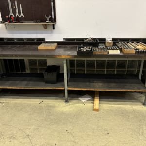 Workbench with contents