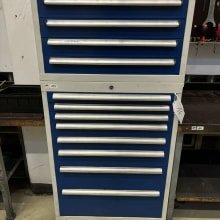 Workshop drawer cabinet with contents