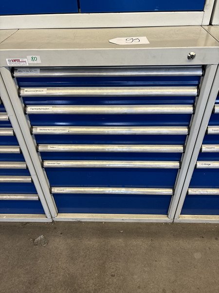 LUTZ Workshop drawer cabinet with contents