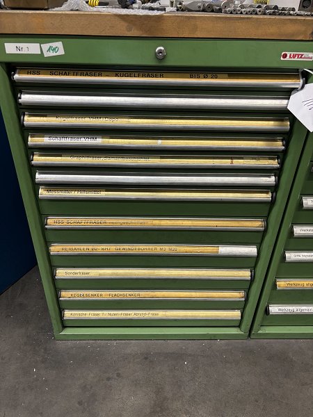 LUTZ Workshop drawer cabinet with contents