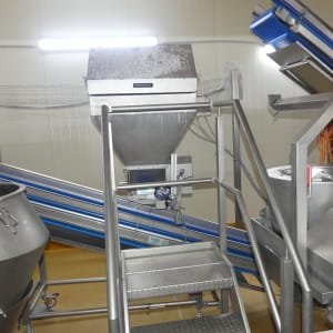 GROBA PT-90 TB-404 L=3000 High-level conveyor belt/discharge conveyor belt with vibrating flour dispenser