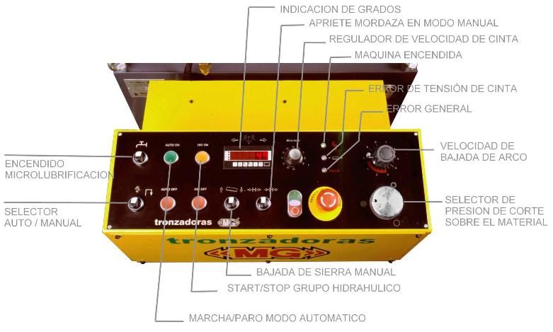 Sierra de cinta para metal semiautomática