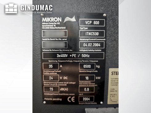 &#x27a4; Venta de MIKRON VCP 600 usados | gindumac.com