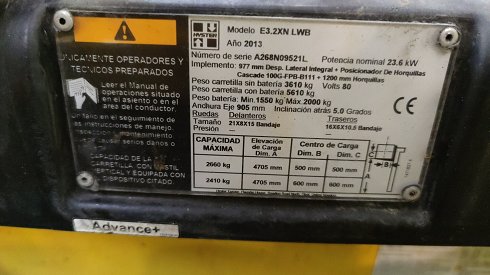 Carretilla elevadora Electrica Hyster E3.2XN (int 10583)