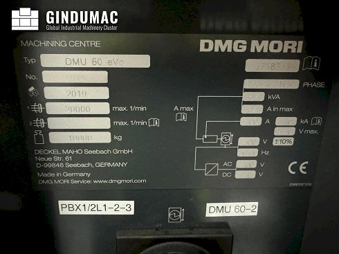 &#x27a4; DMG MORI DMU 60 eVo + PH150 Usado En Venta | gindumac.com