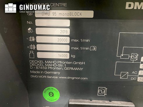 &#x27a4; Venta de DMG MORI DMU 95 monoBLOCK usados | gindumac.com