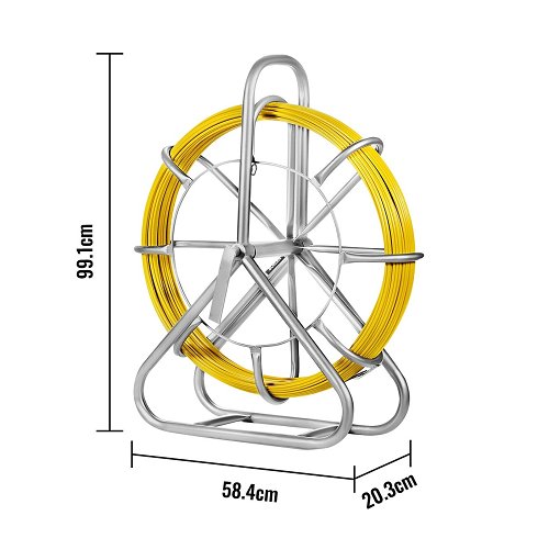 Bobina de Acero con Guía de Fibra de Vidrio 6mm 130m (Nueva)