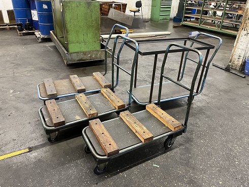 Lot transport trolleys