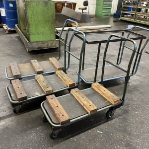 Lot transport trolleys