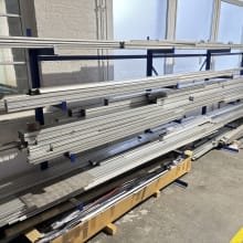 Cantilever rack with contents