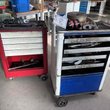 2 workshop trolleys with contents