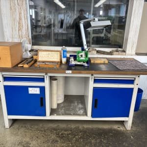 Workbench with contents