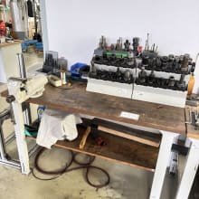 Workbench with contents