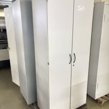 2 hinged door cabinets with contents