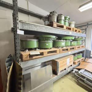 2 heavy duty shelves without contents