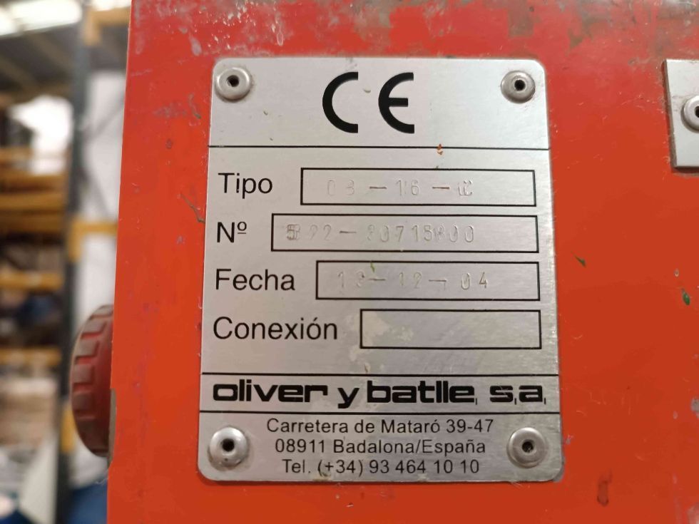 LLENADORA CON BÁSCULA OLIVER y BATLLE OB-16-C