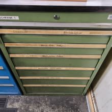 BEDRUNKA & HIRTH Workshop drawer cabinet with contents