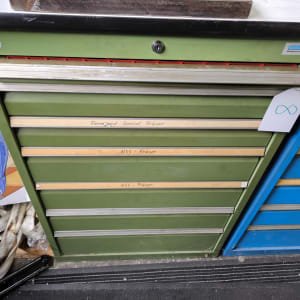 BEDRUNKA & HIRTH Workshop drawer cabinet with contents