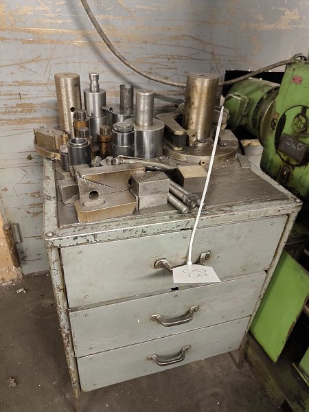 Workshop drawer cabinet with contents