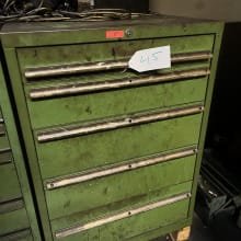 Workshop drawer cabinet with contents