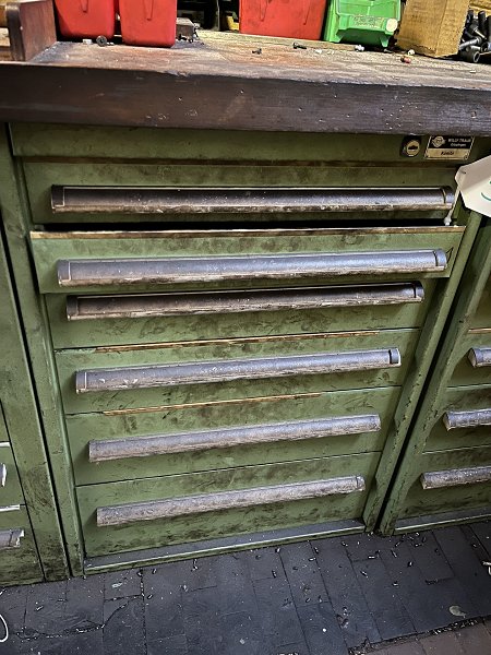 TRAUB Workshop drawer cabinet with contents