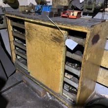 Workshop drawer cabinet with contents