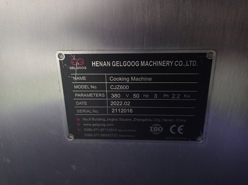 3 Marmitas - HENAN GELGOOG MACHINERY - MODEL CJZ600