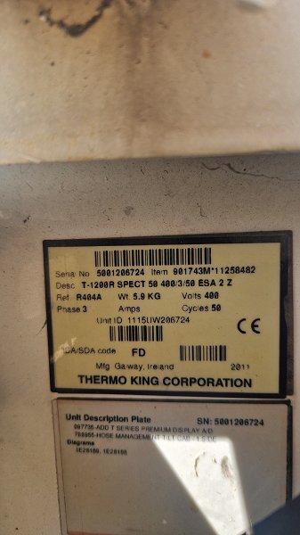 Equipo de refrigeración de camión frigorífico Thermo King T-1200 Spectrum