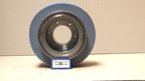 REISHAUER RZ 400 / 800 / 1000 Modul 2,5 EW 20° 3GG Cubitron Grinding wheel flange + grinding wheel