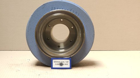 REISHAUER RZ 400 / 800 / 1000 Modul 2,54 EW 20° 3GG Cubitron Grinding wheel flange + grinding wheel