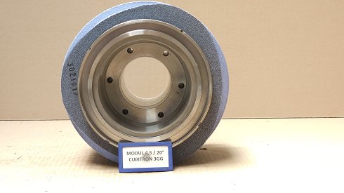 REISHAUER RZ 400 / 800 / 1000 Modul 4,5 EW 20° 3GG Cubitron Grinding wheel flange + grinding wheel