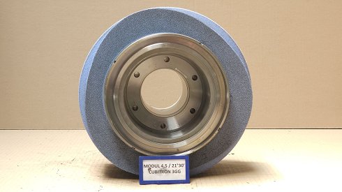 REISHAUER RZ 400 / 800 / 1000 Modul 4,5 EW 21° Ø 31 3GG Grinding wheel flange + grinding wheel