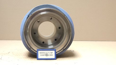 REISHAUER RZ 400 / 800 / 1000 Modul 4,7 EW 20° 3GG Cubitron Grinding wheel flange + grinding wheel