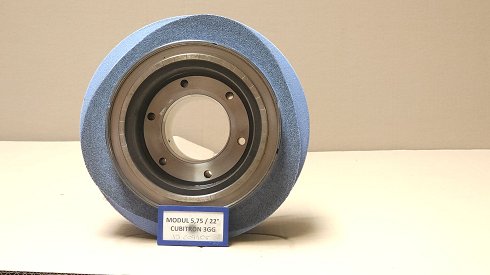 REISHAUER RZ 400 / 800 / 1000 Modul 5,75 EW 22° 3GG Cubitron Grinding wheel flange + grinding wheel