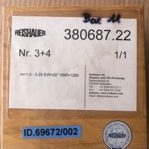 REISHAUER AG - DIAMANT- UND CBN WERKZEUGE 380687.22 / Modul 1,0 - 3,25 EW 20° HBR=1200 Diamond grinding wheels