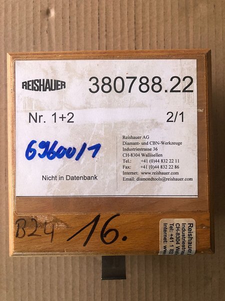 REISHAUER AG - DIAMANT- UND CBN WERKZEUGE 380788.22 / Modul 2,0 - 6,0 EW 20° HBR=1200 Diamond grinding wheels