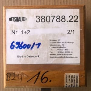 REISHAUER AG - DIAMANT- UND CBN WERKZEUGE 380788.22 / Modul 2,0 - 6,0 EW 20° HBR=1200 Diamond grinding wheels