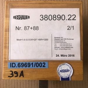 REISHAUER AG - DIAMANT- UND CBN WERKZEUGE Diamant 380890.22 / Modul 1,0 - 3,0 EW 20° HBR=1200 Diamond grinding wheels