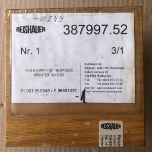 REISHAUER AG - DIAMANT- UND CBN WERKZEUGE 387997.52 / Modul 3,5 EW 17,5° HBR=3500 Diamond grinding wheels